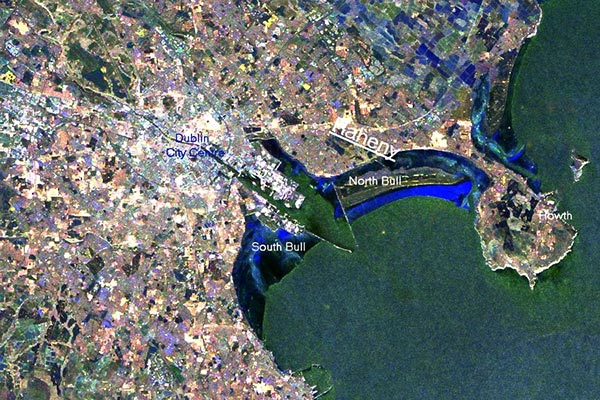 Dublinsk zliv; Zdroj: NASA, Wikimedia Commons